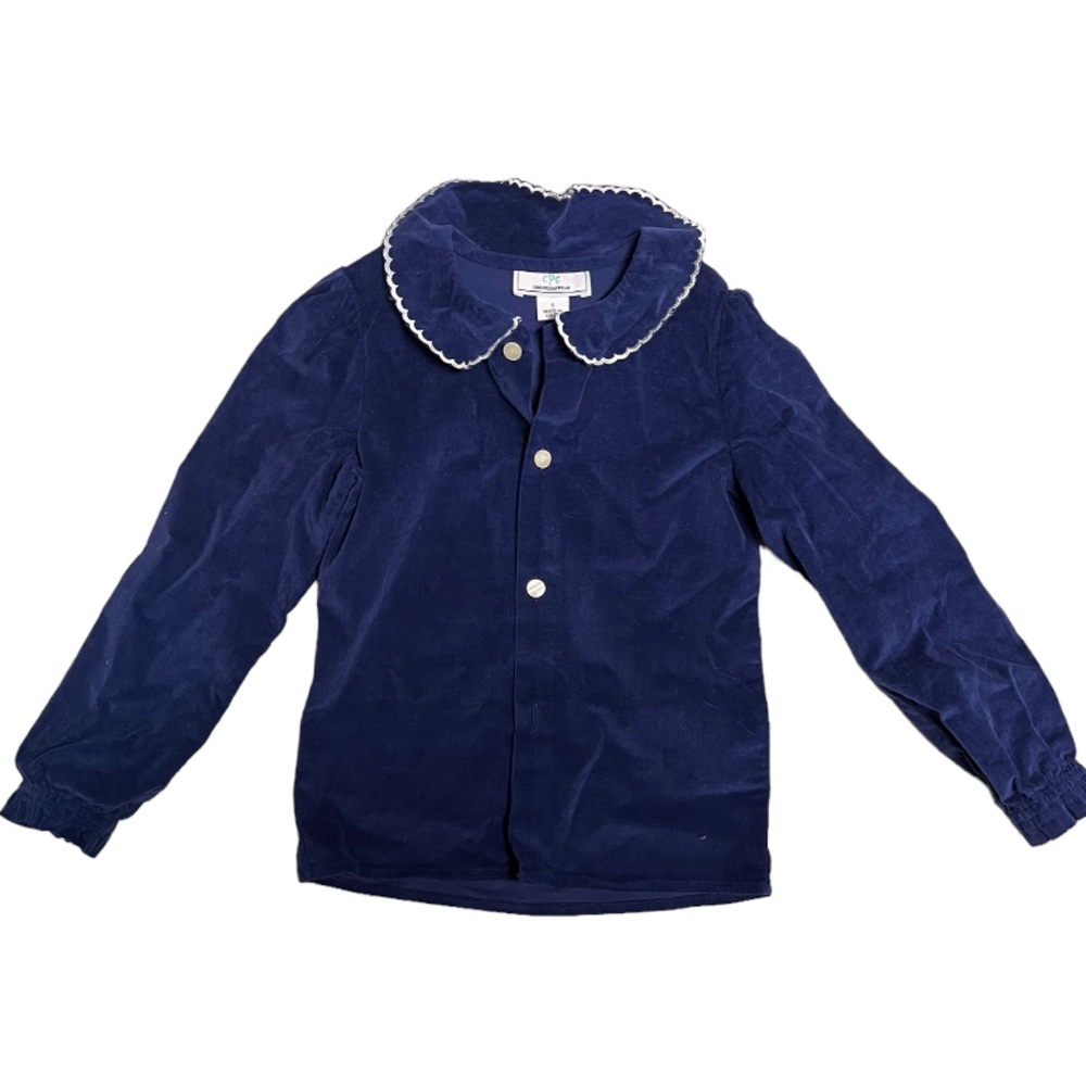 Cpc childrens wear girls velvet Peter Pan long sleeve top size 5